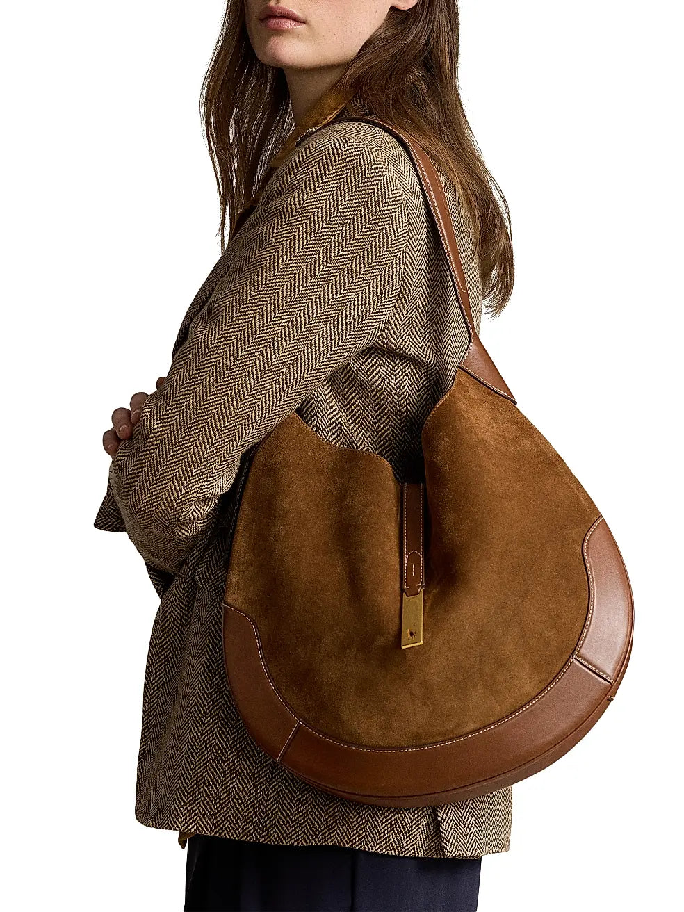 Suede Large Shoulder Bag