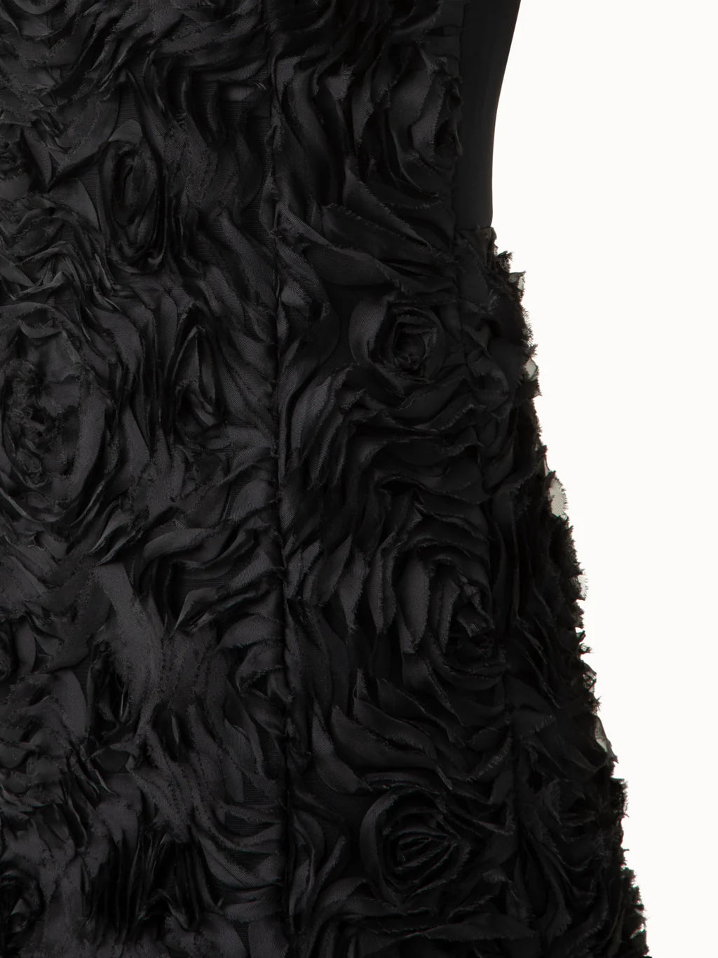 Flared Midi Dress in 3D Carnation Embroidery