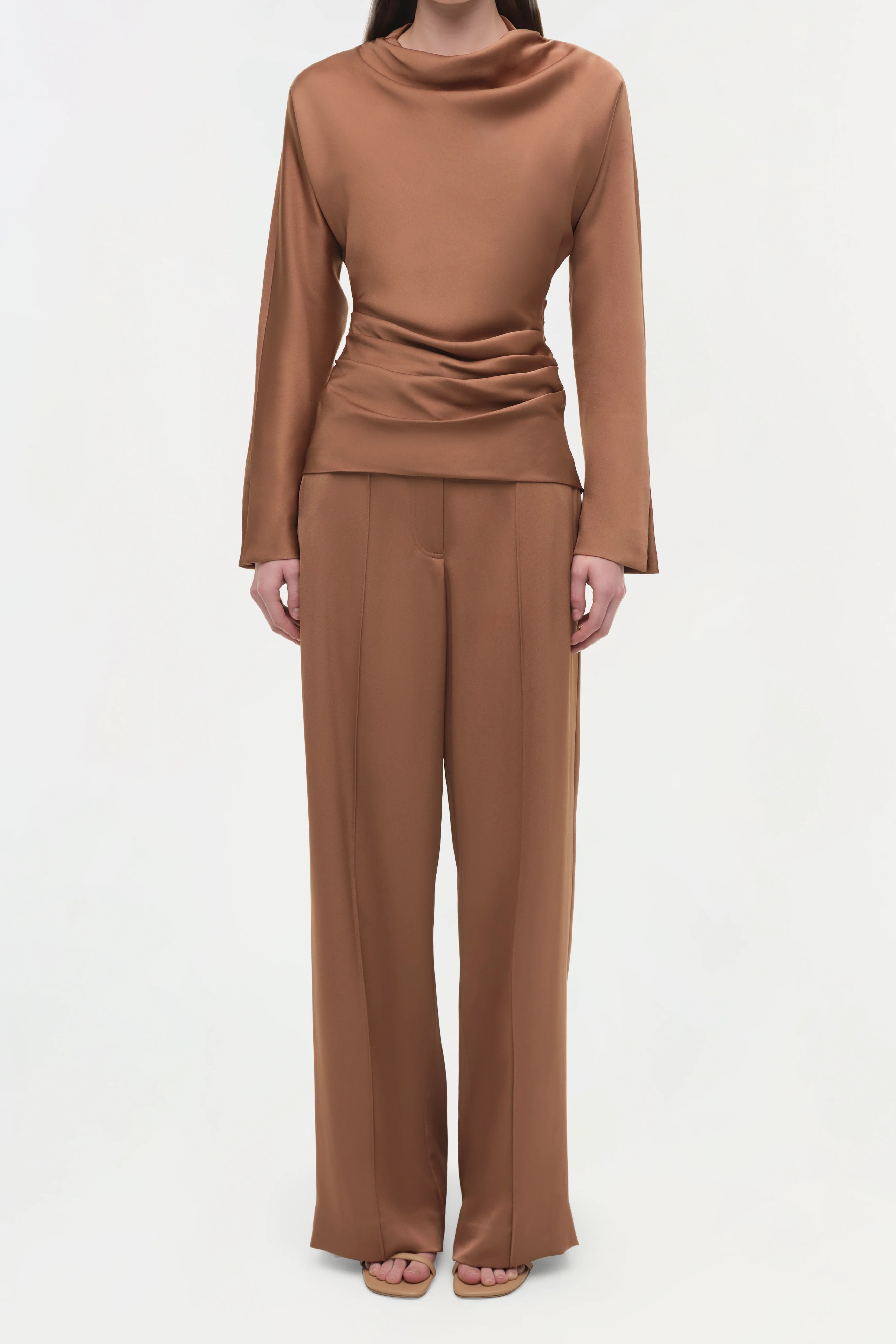 Victoria L/S Draped Top - The Lake Forest Shop