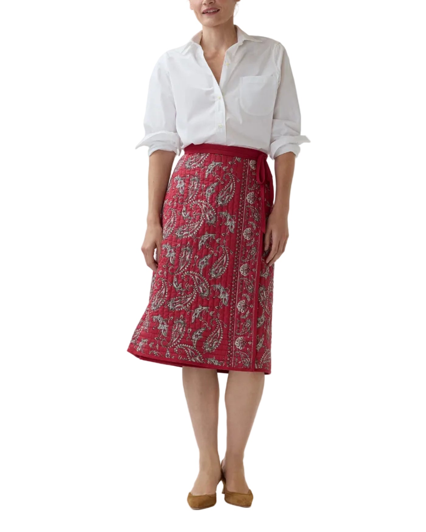 Quilted Adley Wrap Skirt