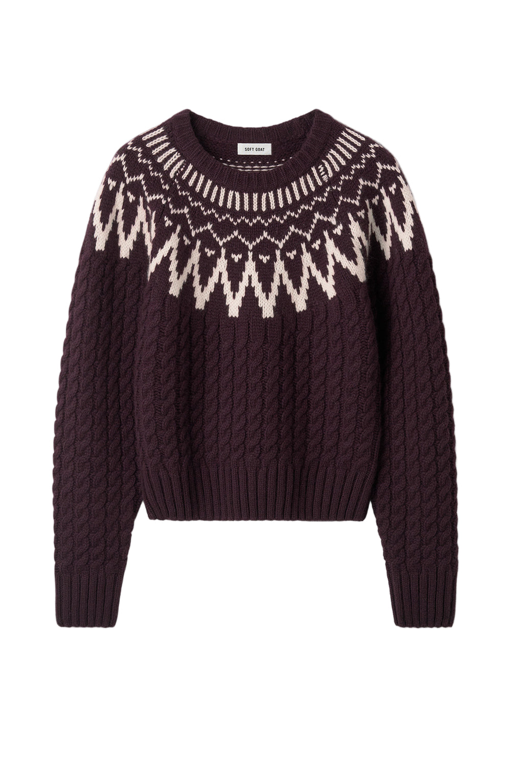 Fair Isle Cable Knit Sweater