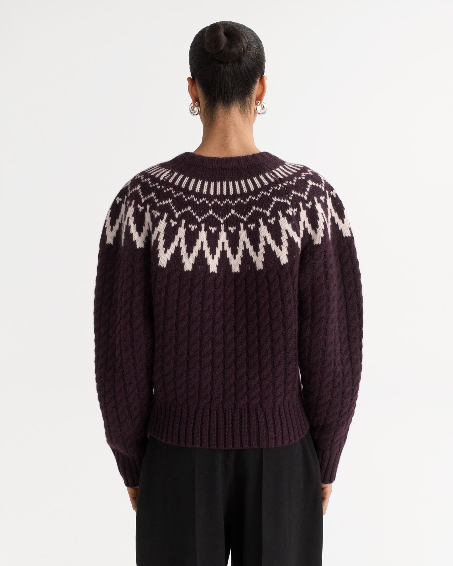Fair Isle Cable Knit Sweater
