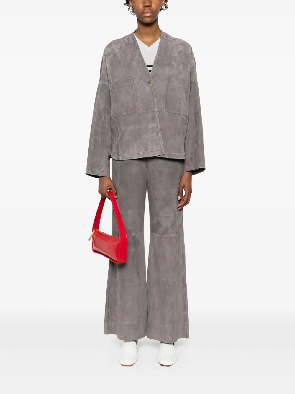 Heavy Suede Kimono Coat