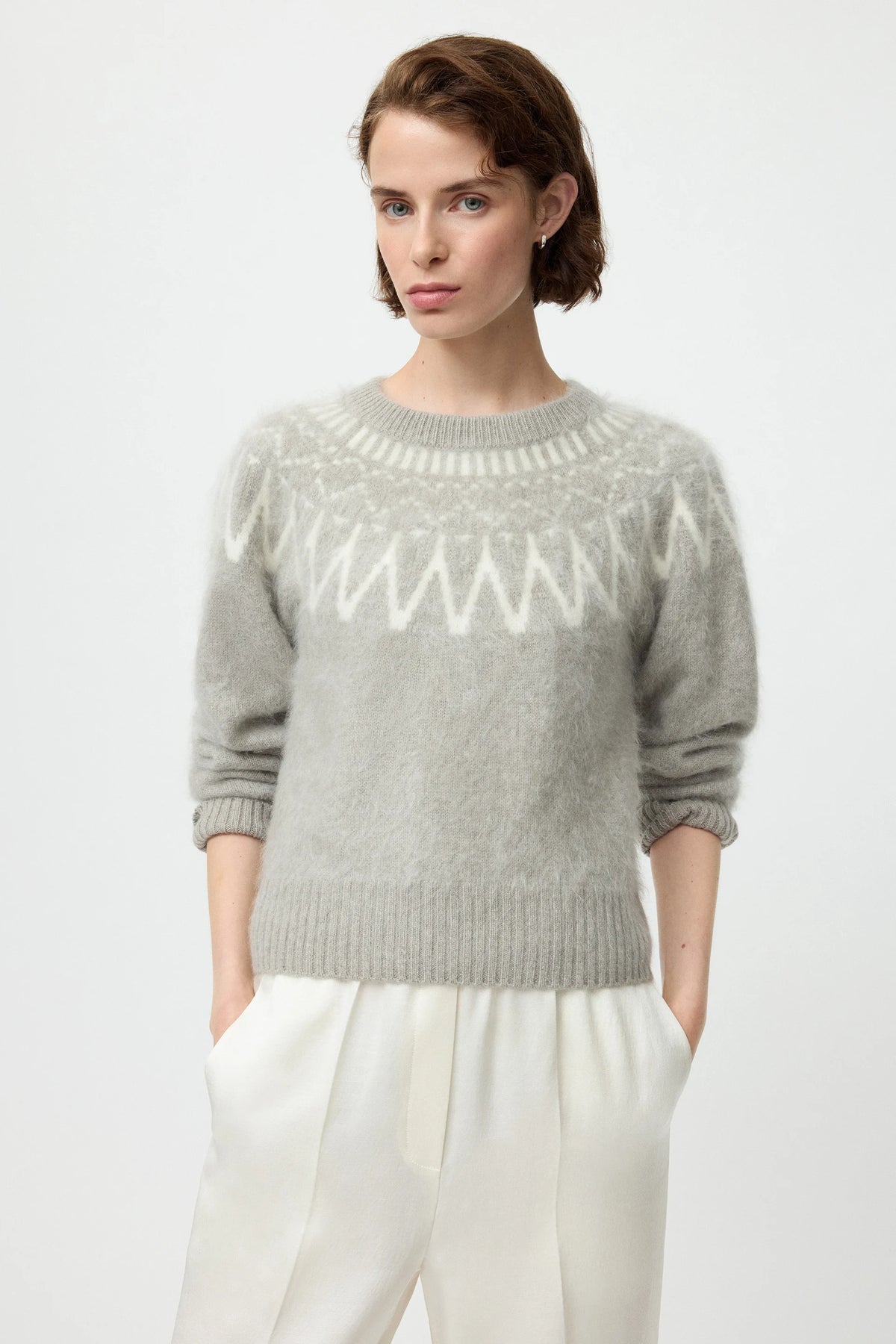 Brushed Fair Isle Crewneck
