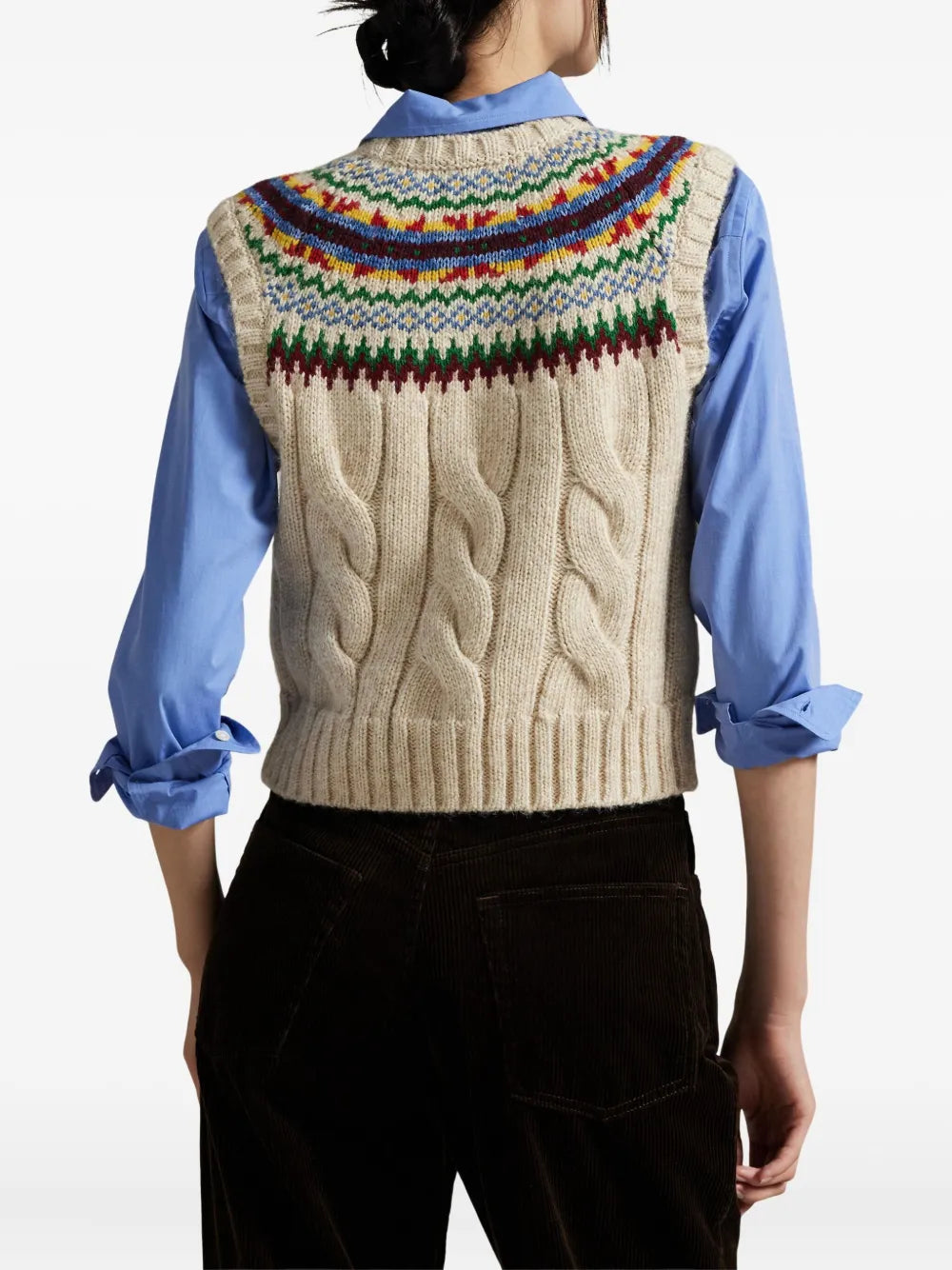 Fair Isle Yoke Sweater Vest