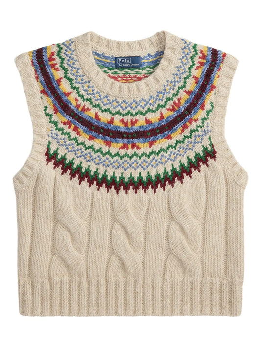 Fair Isle Yoke Sweater Vest