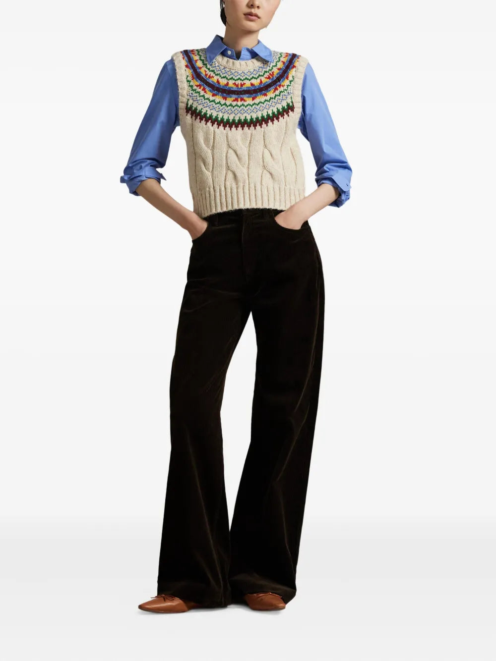 Fair Isle Yoke Sweater Vest