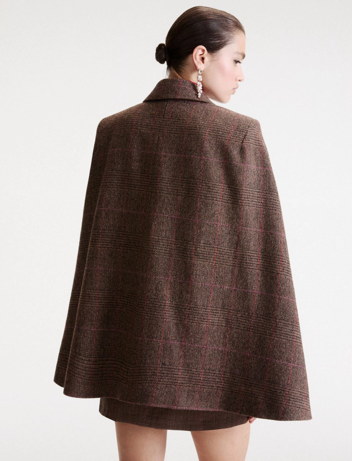 Wool Blend Cape Jacket
