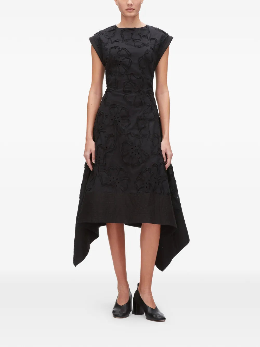 3D Flower Embroidered Midi Dress - The Lake Forest Shop