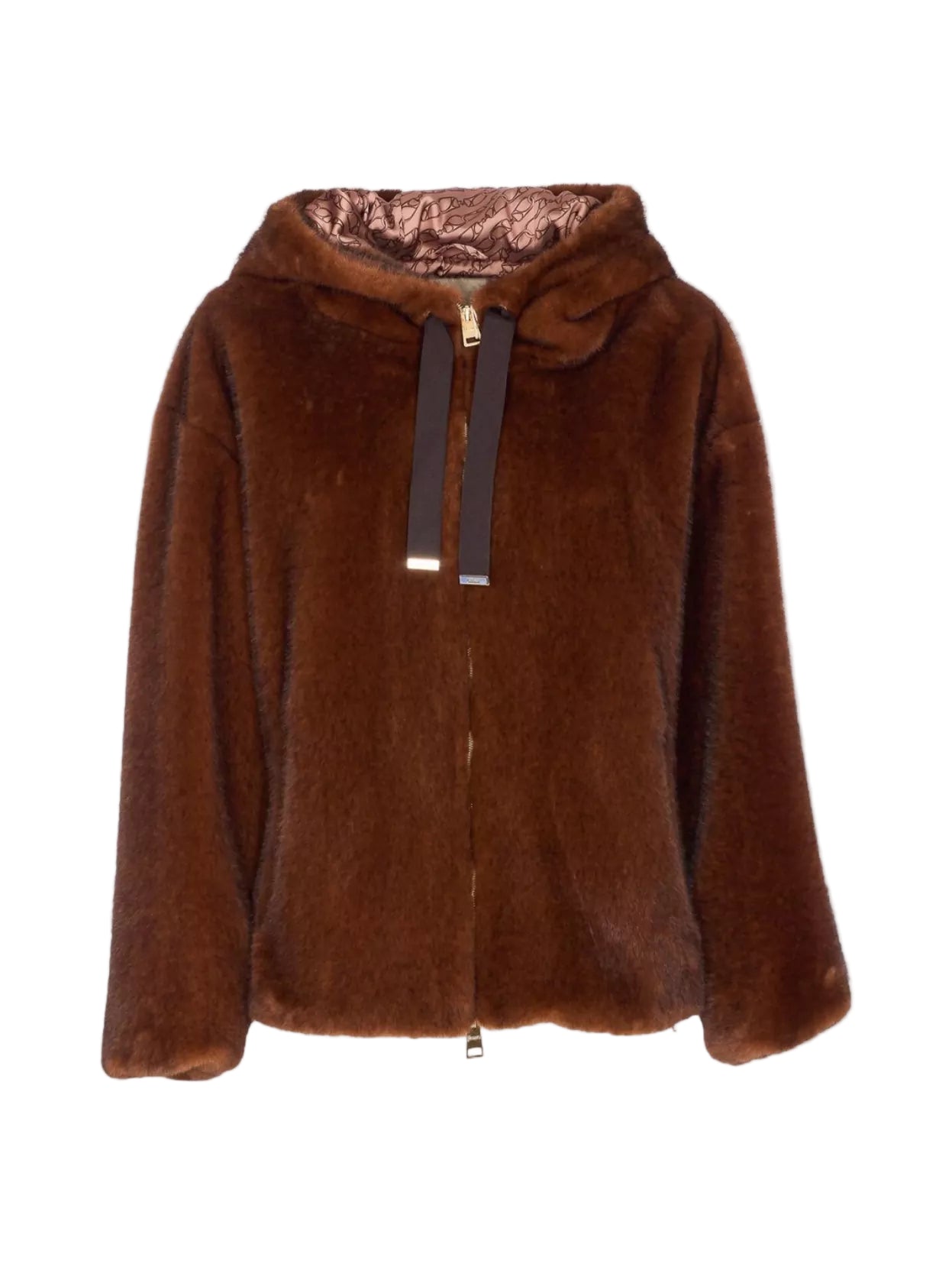 Faux Fur Bomber with Hood