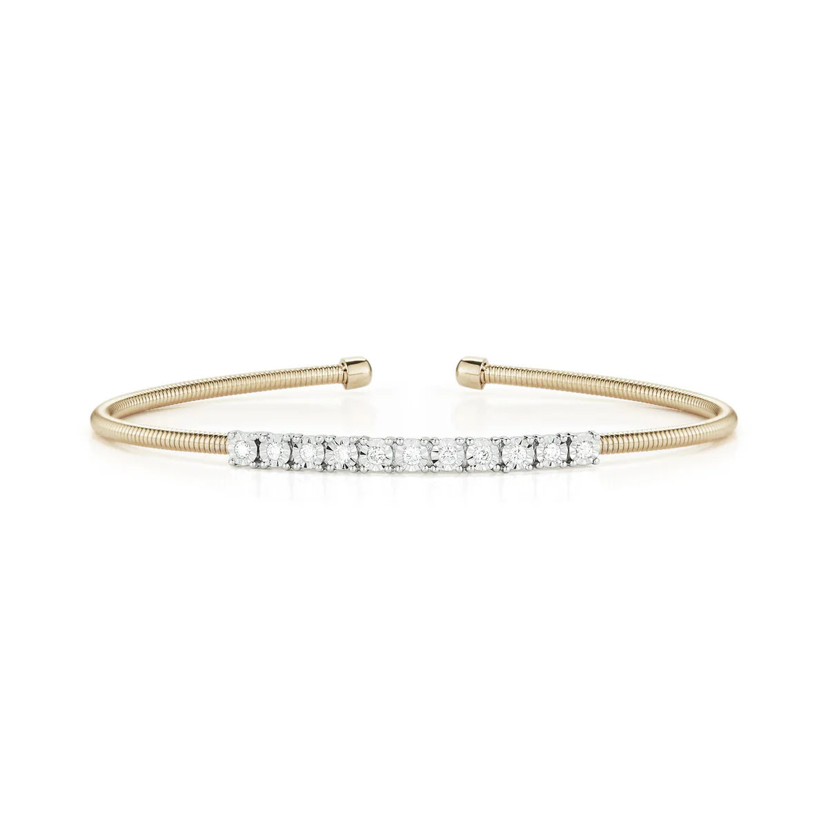 Ava Bea flexi cuff - yellow gold - NONE