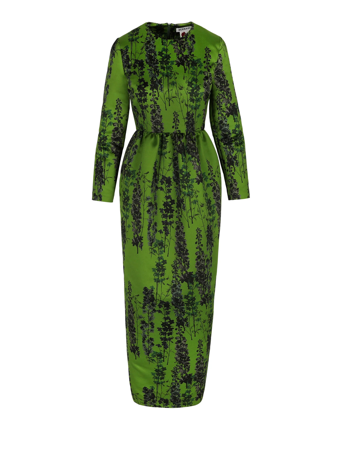 Green and black long sleeve dress