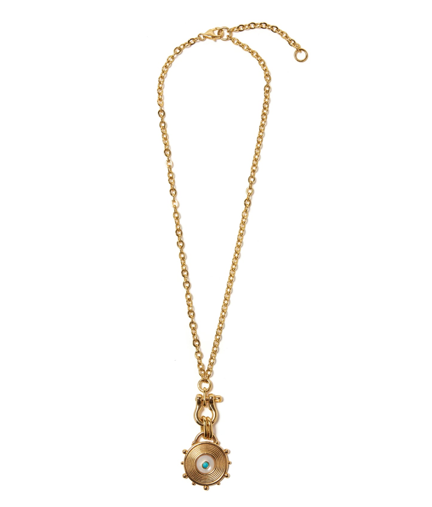 Helm Pendant Necklace in Pearl