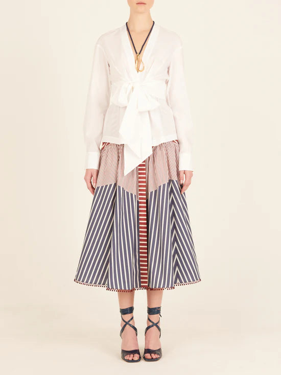 Silvia Tcherassi Saanvi Blouse White - The Lake Forest Shop