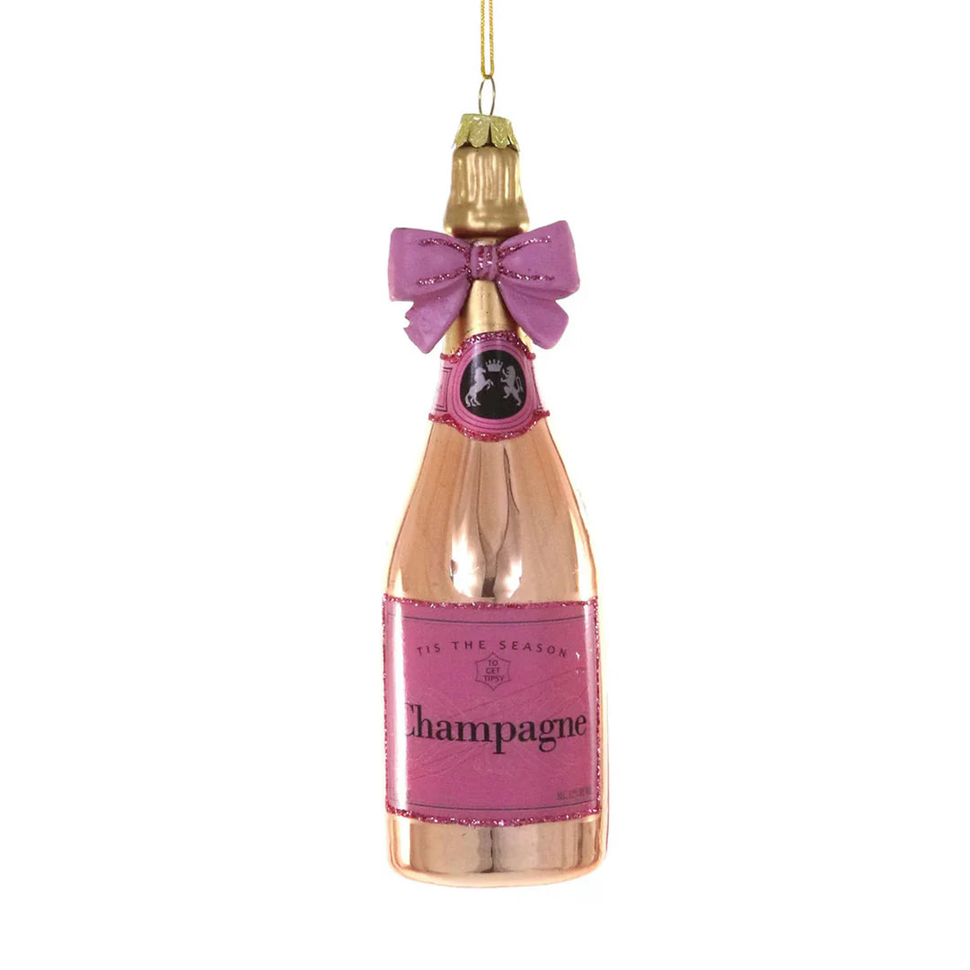 Champagne w/Bow Ornament