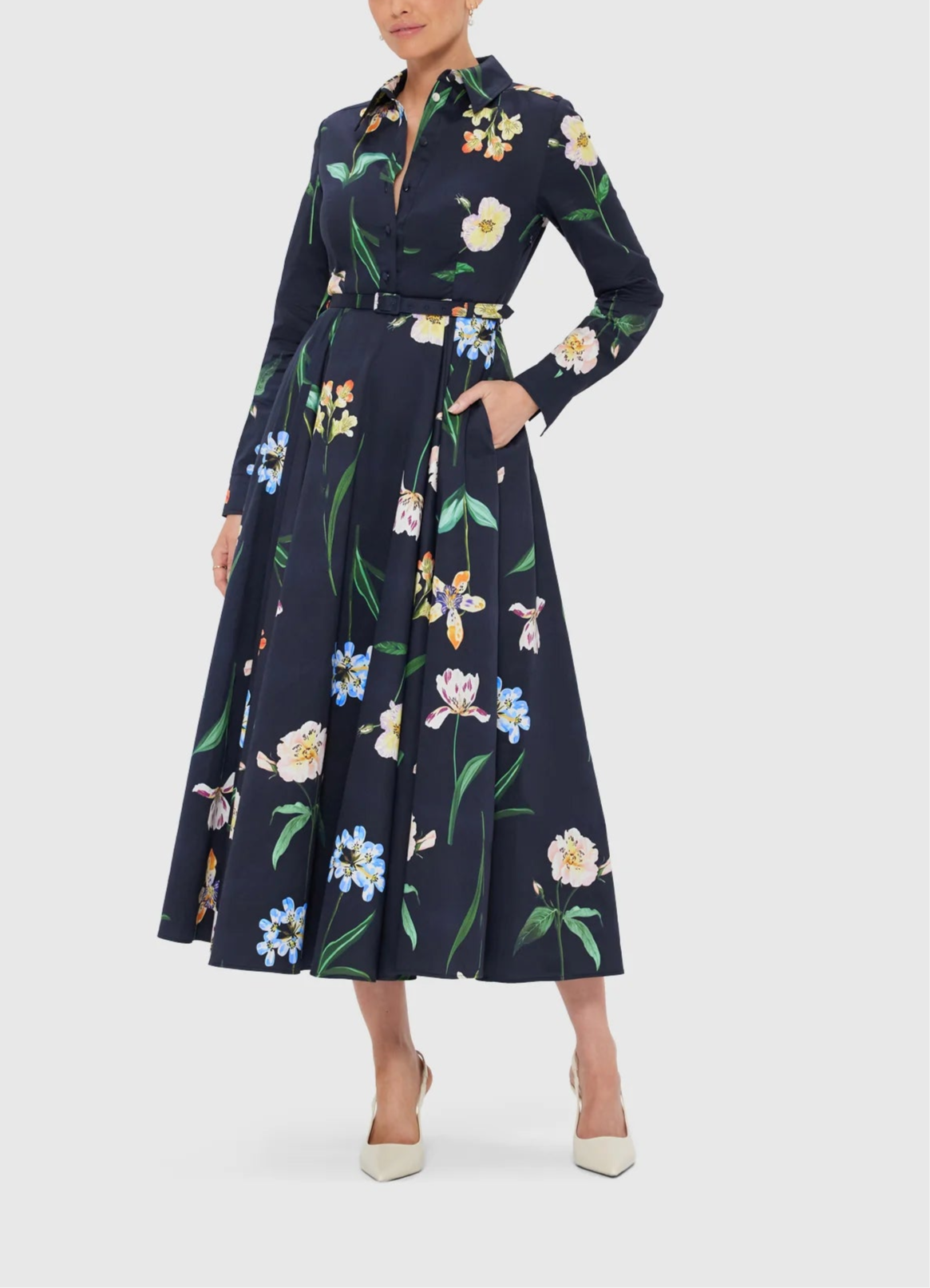 Zara Shirt Dress Ebony Botanical