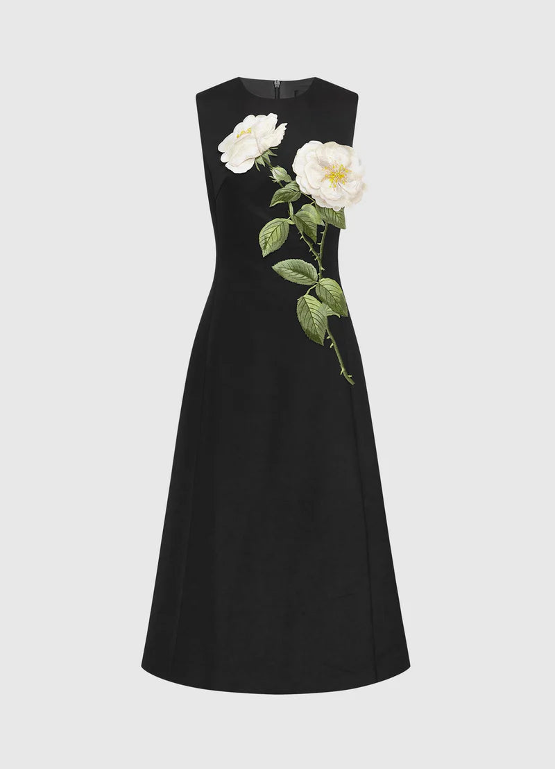 Cleo Embellished Sleeveless Midi Dress