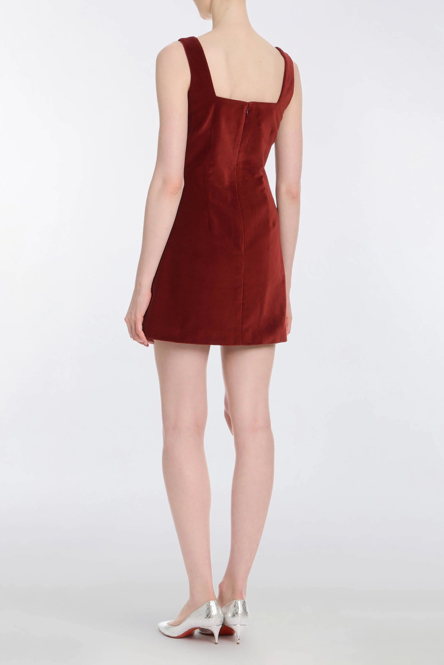 Brooke Square Neck Mini Dress w/Bow