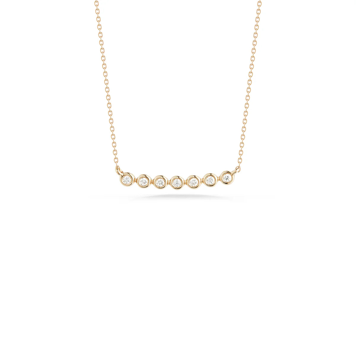 Lulu Jack bezel bar necklace - yellow gold - NONE