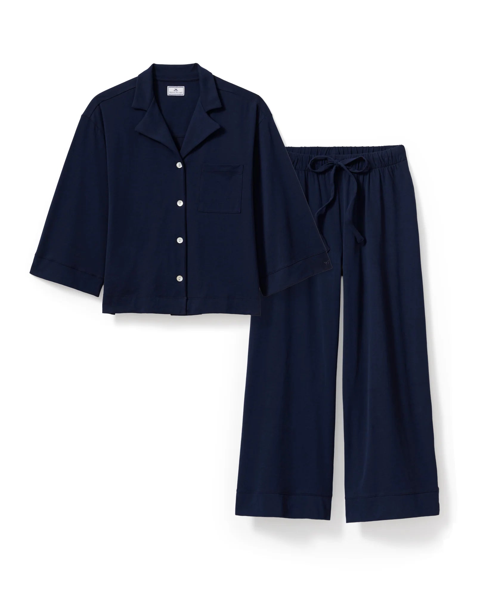 Olivia Wide Leg Pima Pajama Set - The Lake Forest Shop