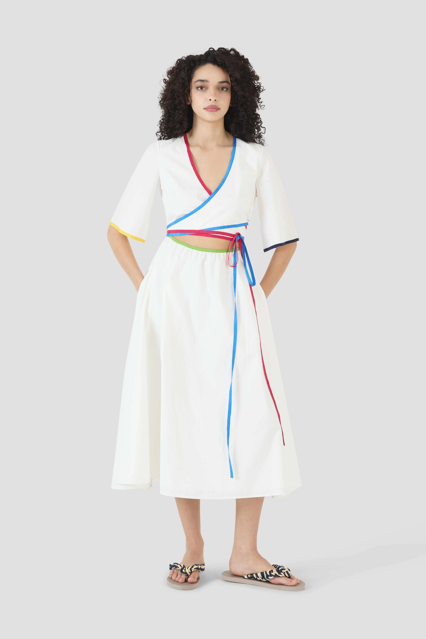 Ribbon Wrap Dress