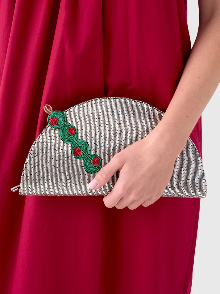 Beaded Lune Clutch
