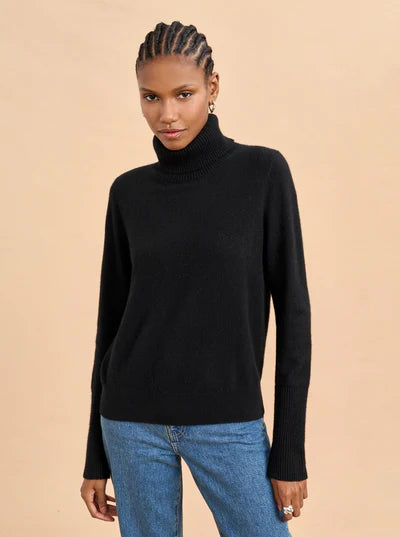 Solid Lean Lines Turtleneck Sweater