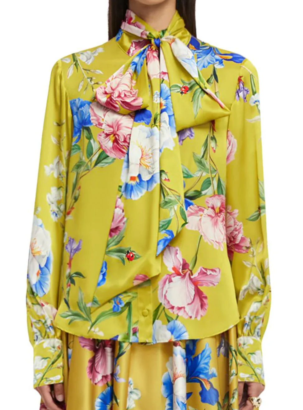 Freya Tie Neck Silk Blouse