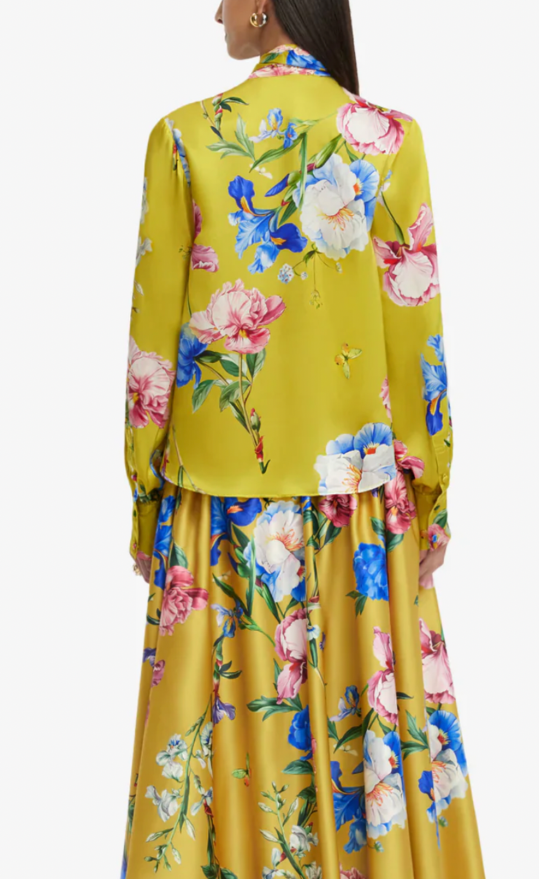 Freya Tie Neck Silk Blouse