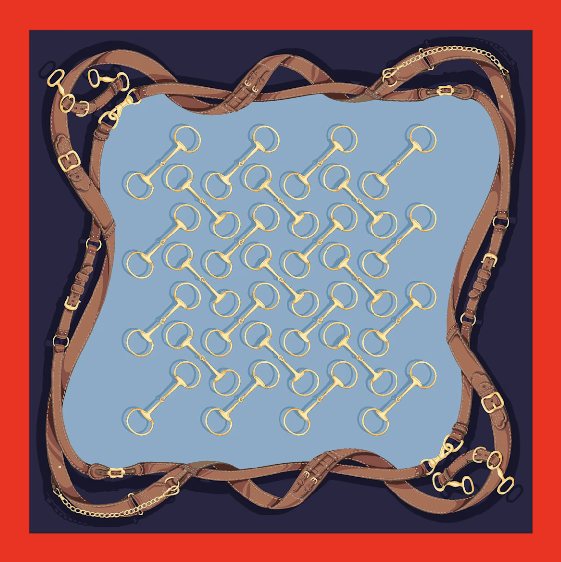 Off To The Races Italian Silk Scarf - The Lake Forest Shop
