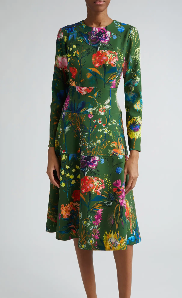 Lily Floral Tiered Long Sleeve Dress