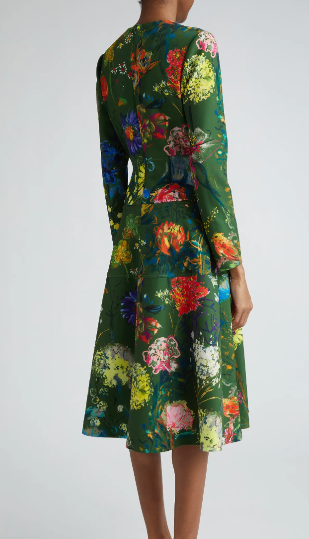 Lily Floral Tiered Long Sleeve Dress