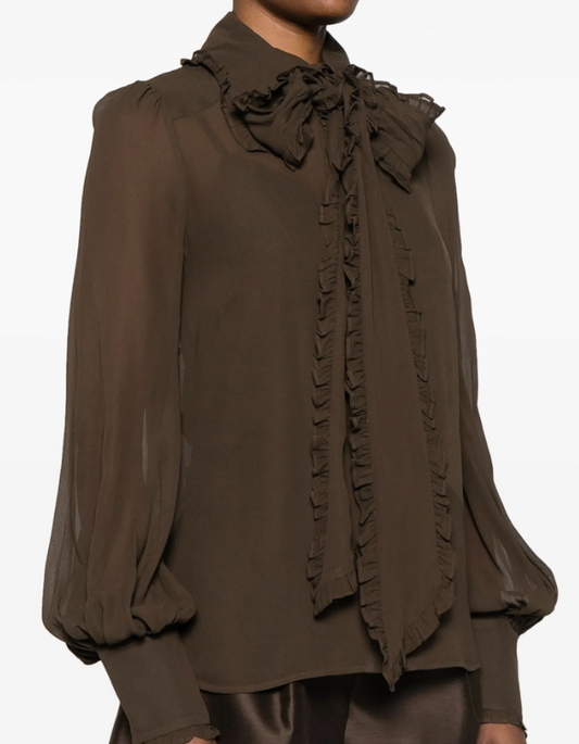 Georgette Bow Shirt
