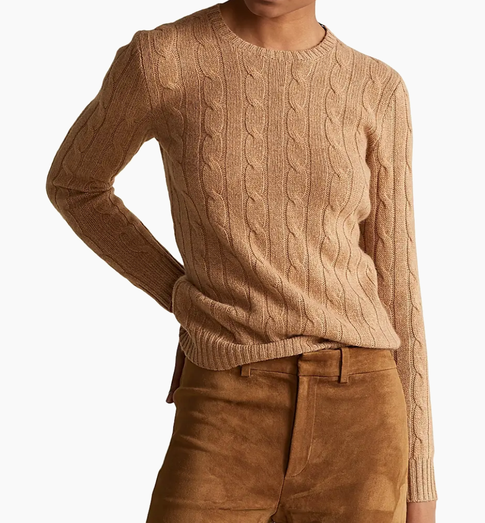 Iconic Polo Cable Knit Cashmere Sweater - The Lake Forest Shop