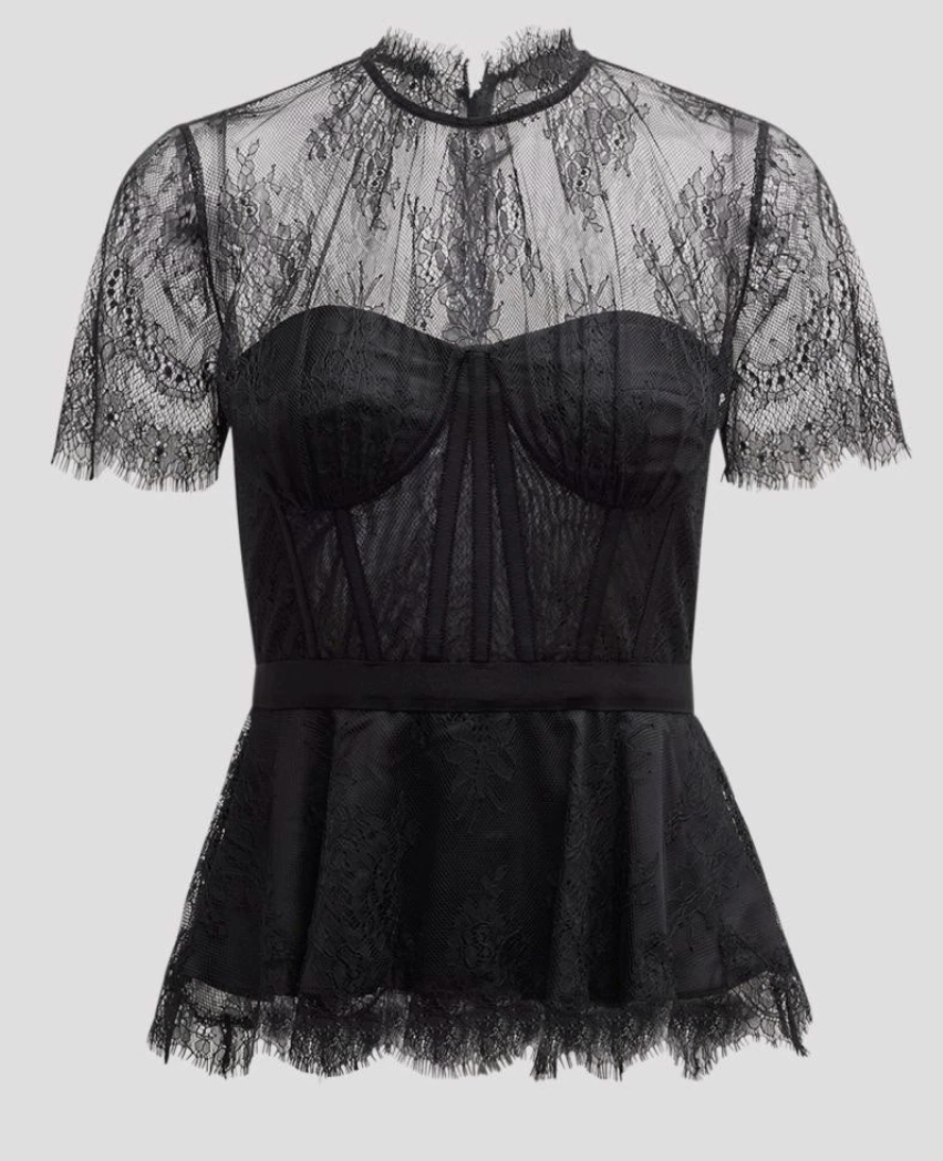 Kehlani Lingerie Lace S/S Bustier Top