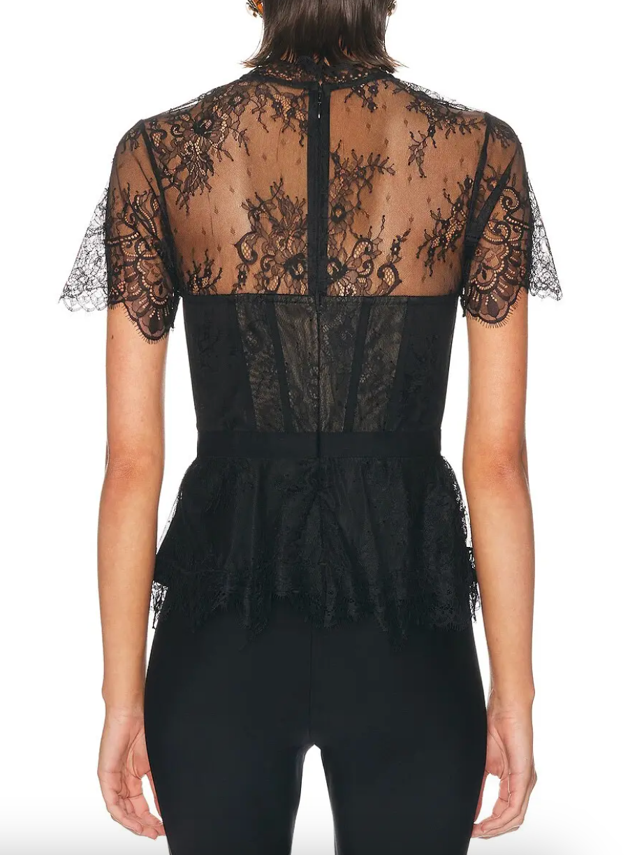 Kehlani Lingerie Lace S/S Bustier Top