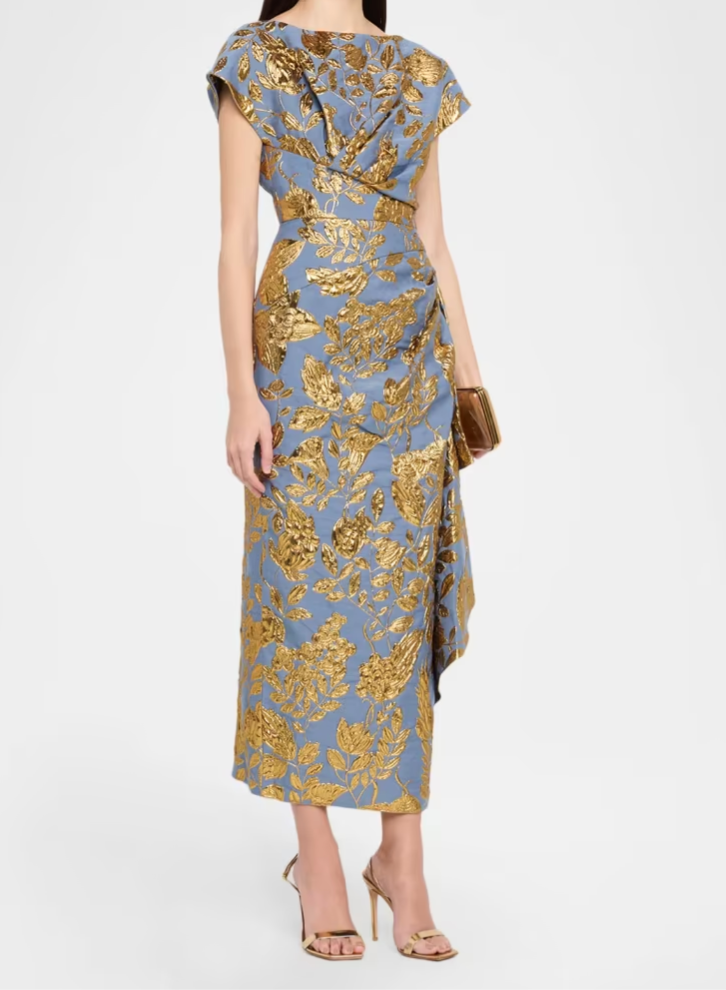 Floral Fil Coupe Florence Dress