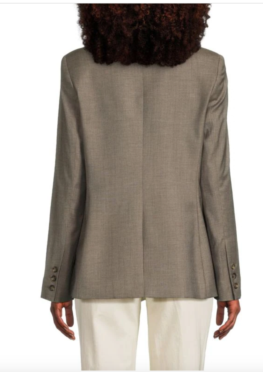 Husband Peak Lapel Virgin Wool Blend Blazer