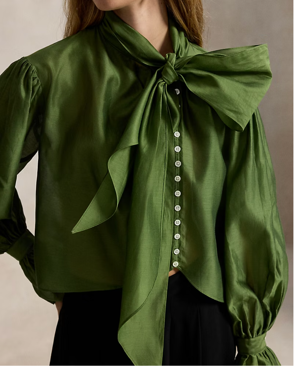 Long Sleeve Tie Shirt