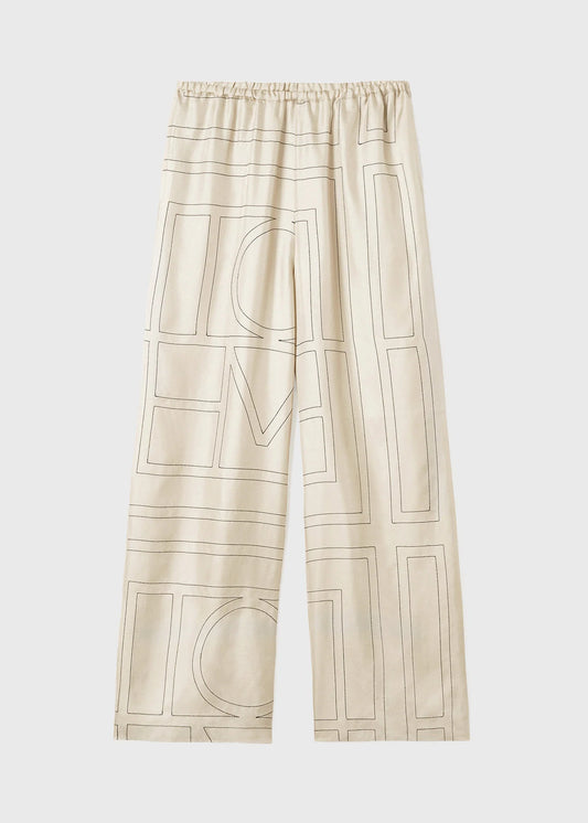 Monogram Silk Pant