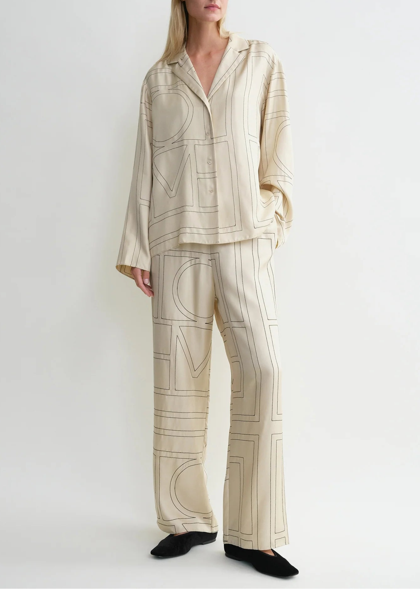 Monogram Silk Top