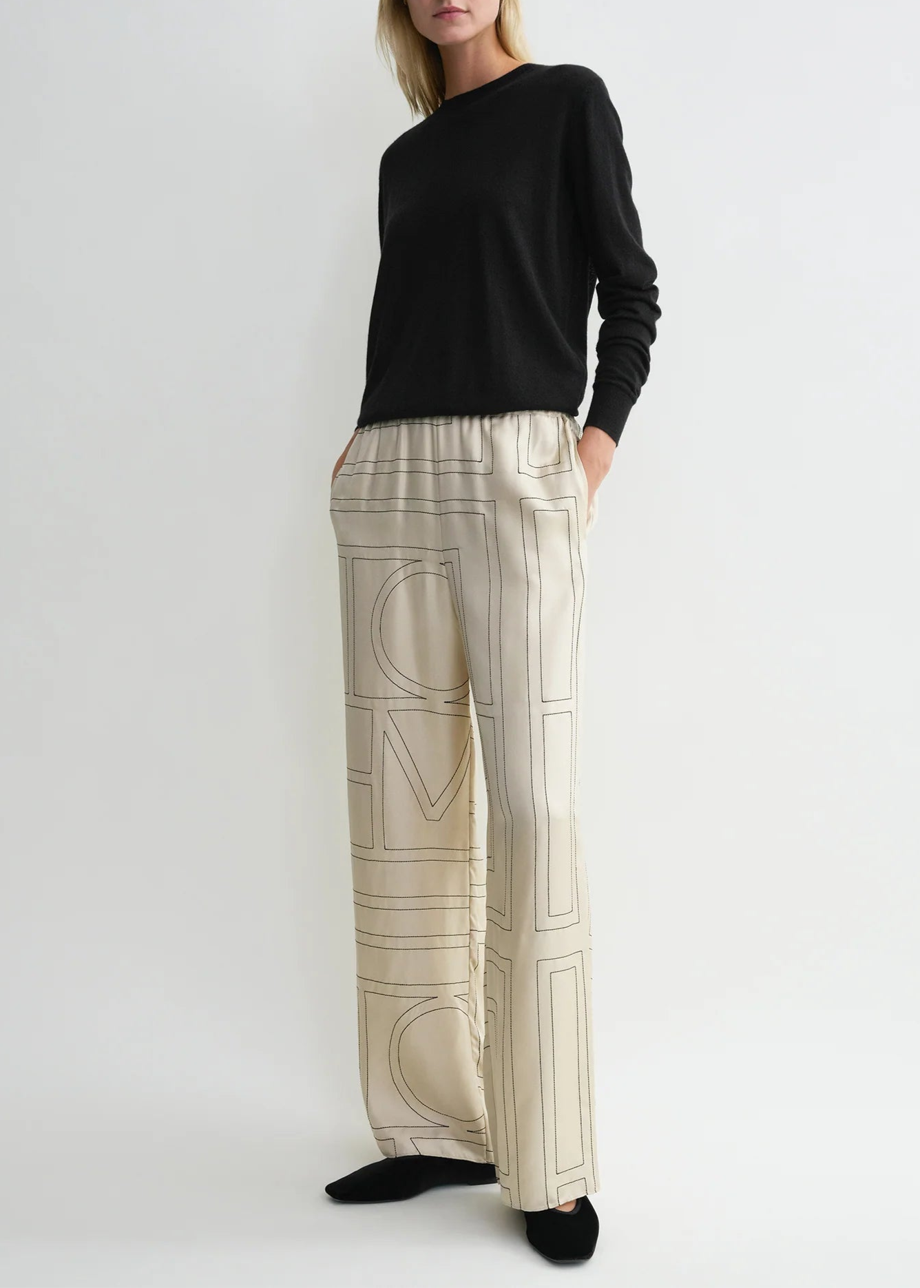 Monogram Silk Pant