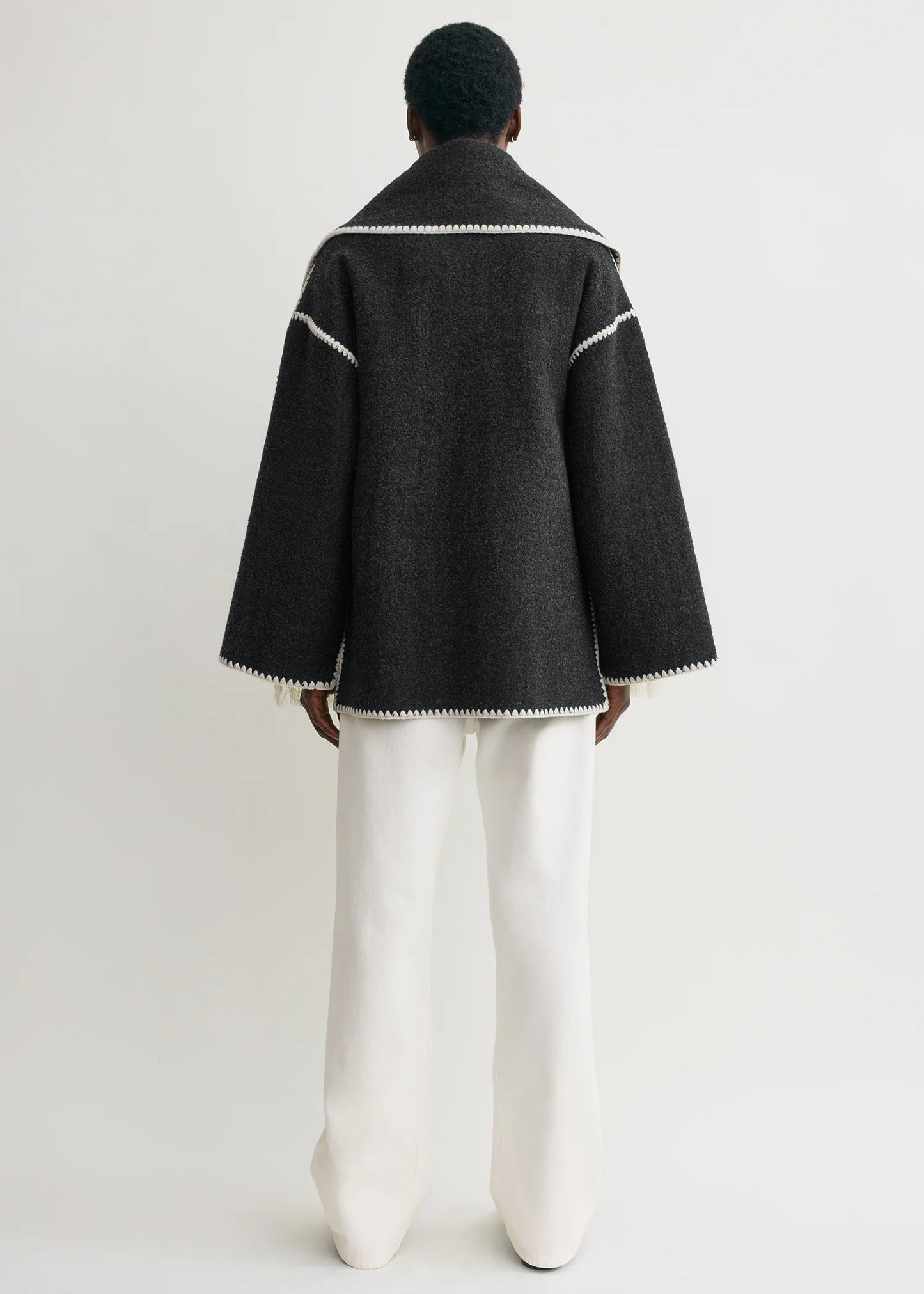 Embroidered Scarf Jacket