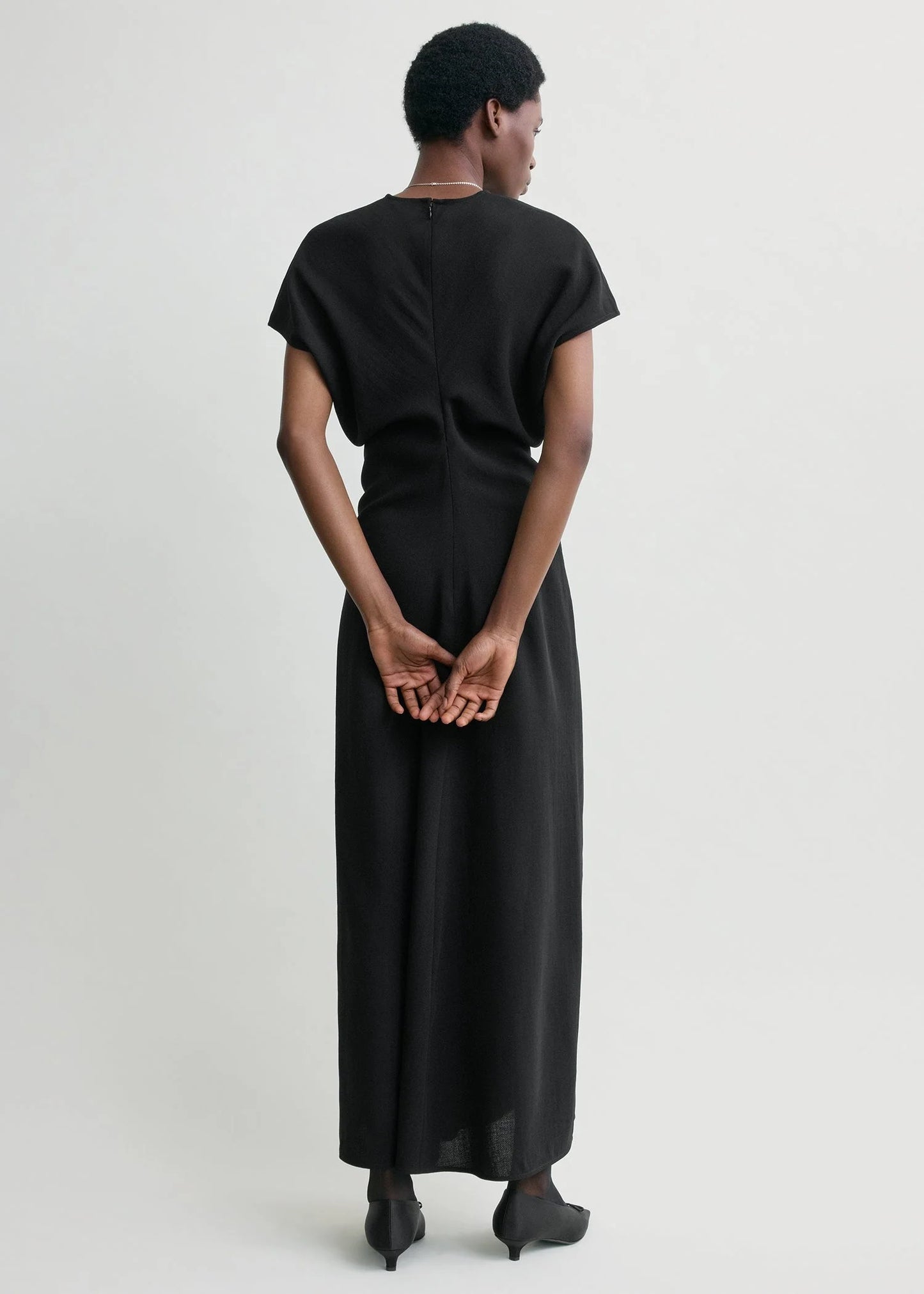 Slouch Waist Wood Dress