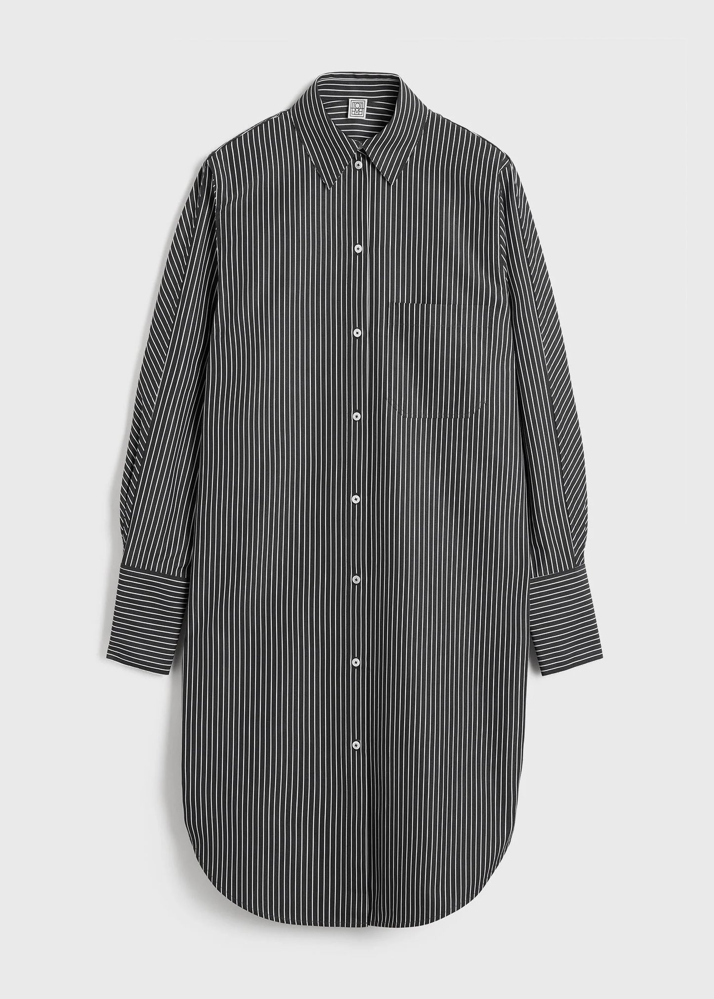 Striped Kimono-Sleeve Shirtdress