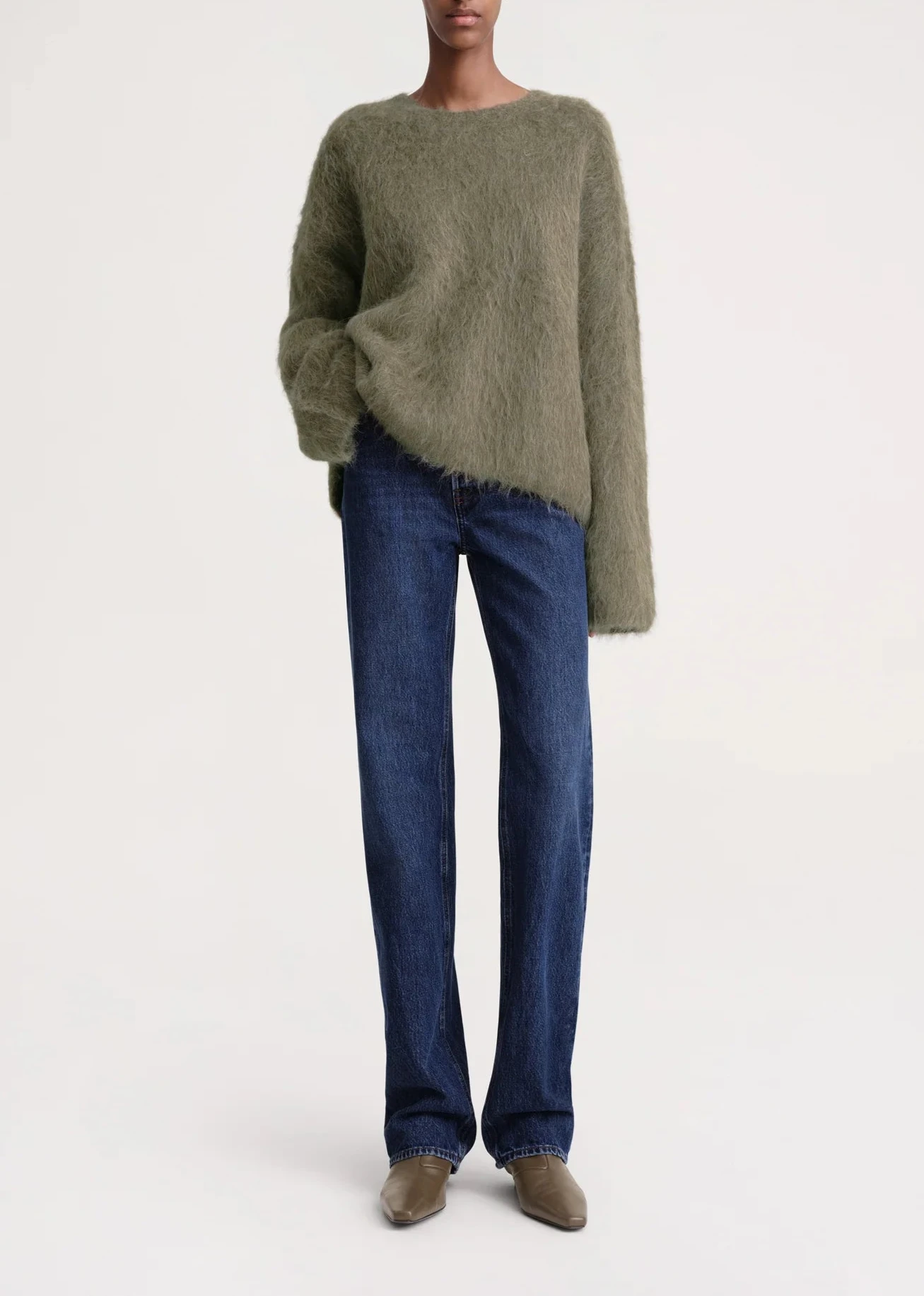 Boxy Alpaca Knit Sweater