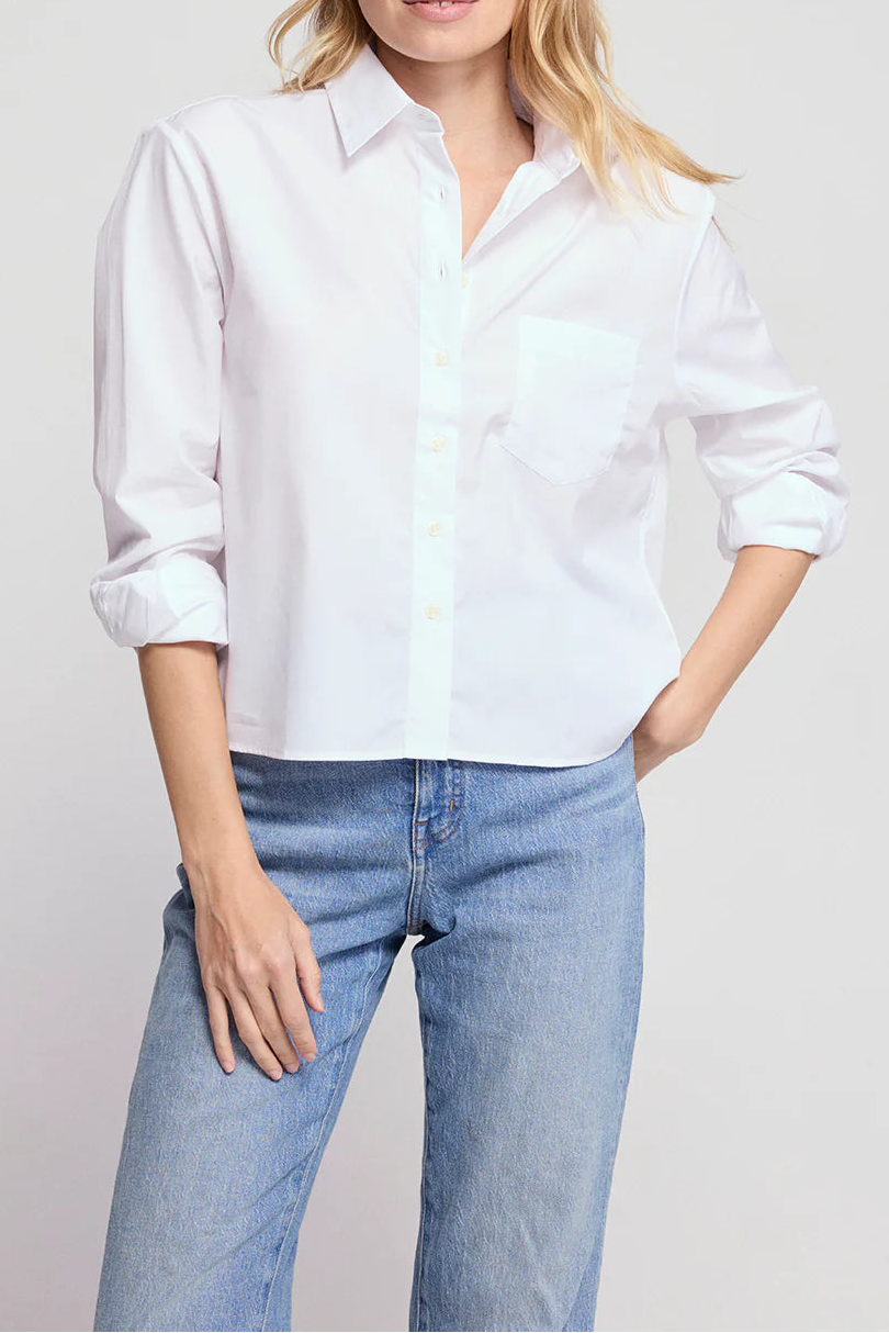 The LS Boxy Crop Shirt - The Lake Forest Shop
