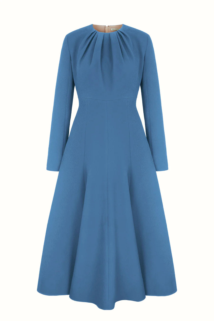 Belgium Dress in Indigo Double Crepe