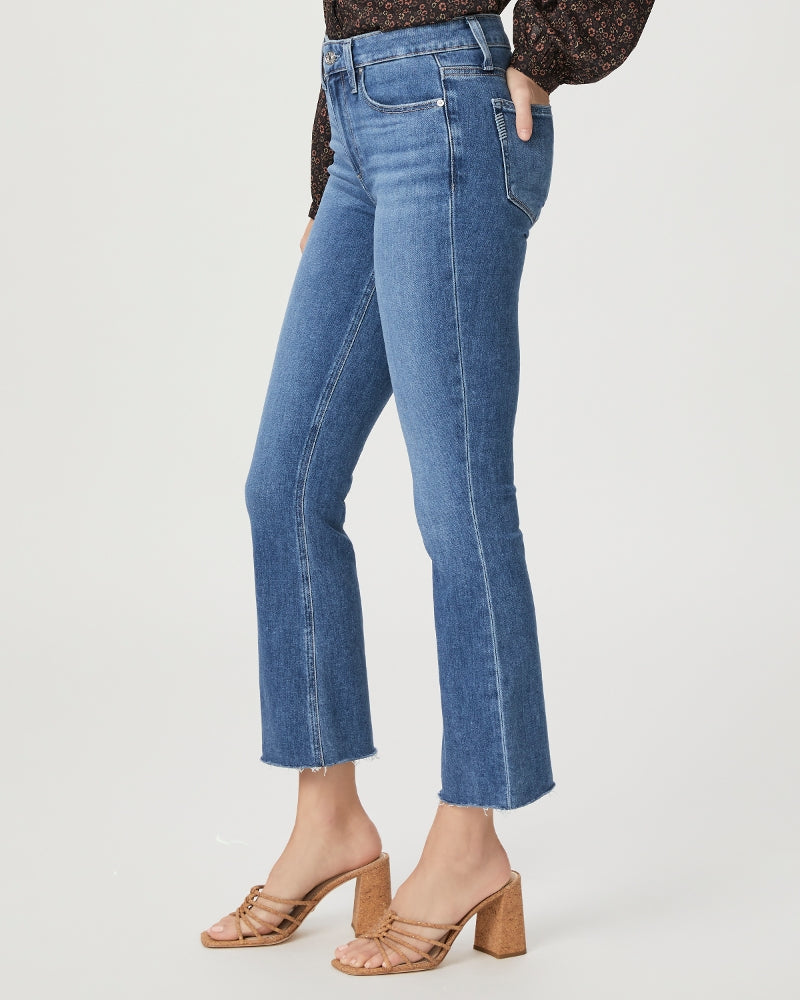 Paige Collette Crop Flare Jean with Raw Hem-Starlett - The Lake Forest Shop