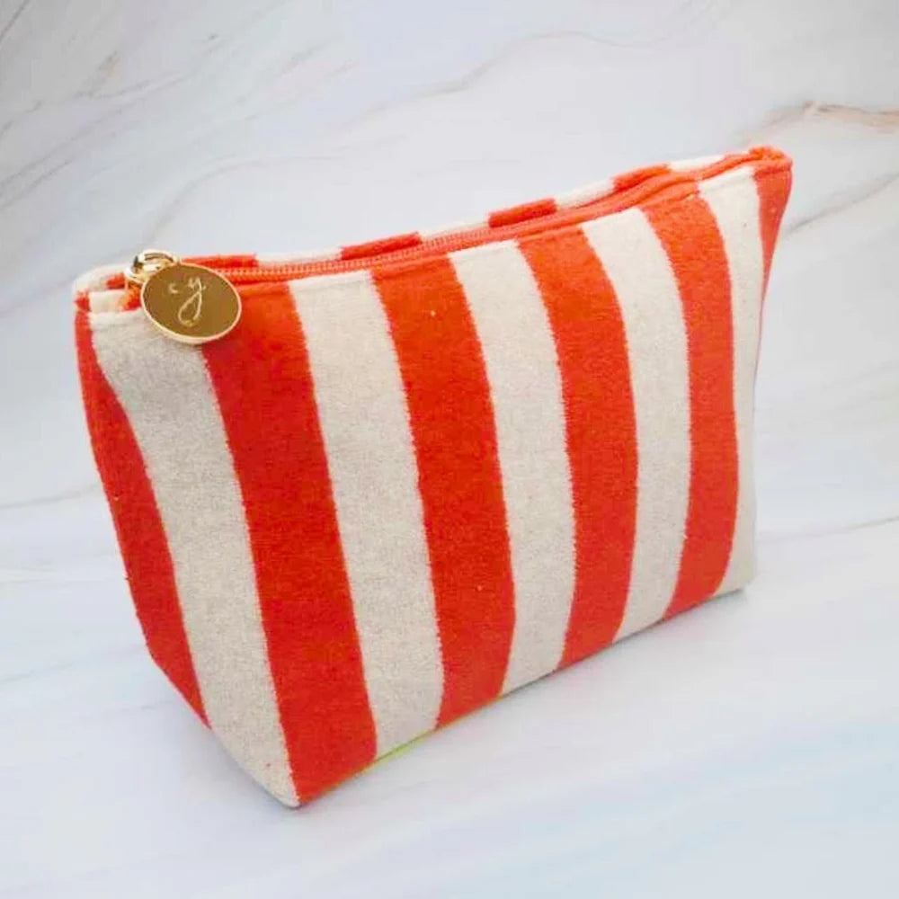 Terry Striped Pouch - The Lake Forest Shop